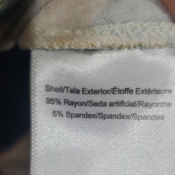 Modcloth Yellow and Blue Faux Wrap Bird Floral Short Sleeve Top - Picture 7 of 9